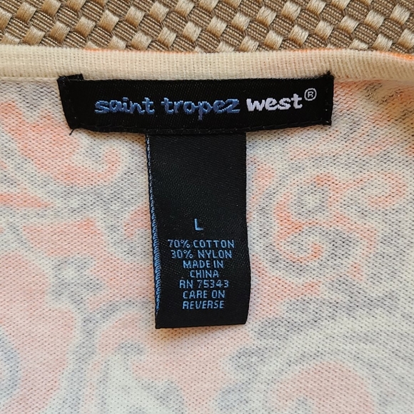 Saint Tropez West 3/4 sleeve sweater in peach - Picture 4 of 5